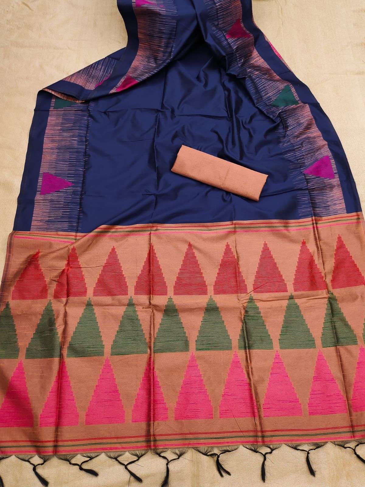 BT-10 DESIGNER HANDLOOM RAW SILK SAREES