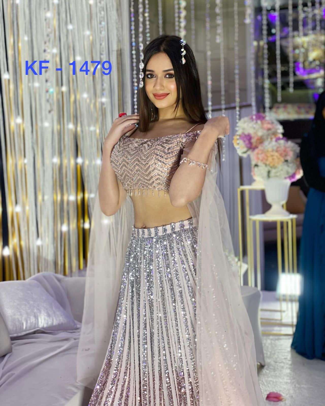 BT-13 DESIGNER HEAVY GEORGETTE CAN CAN LEHENGA