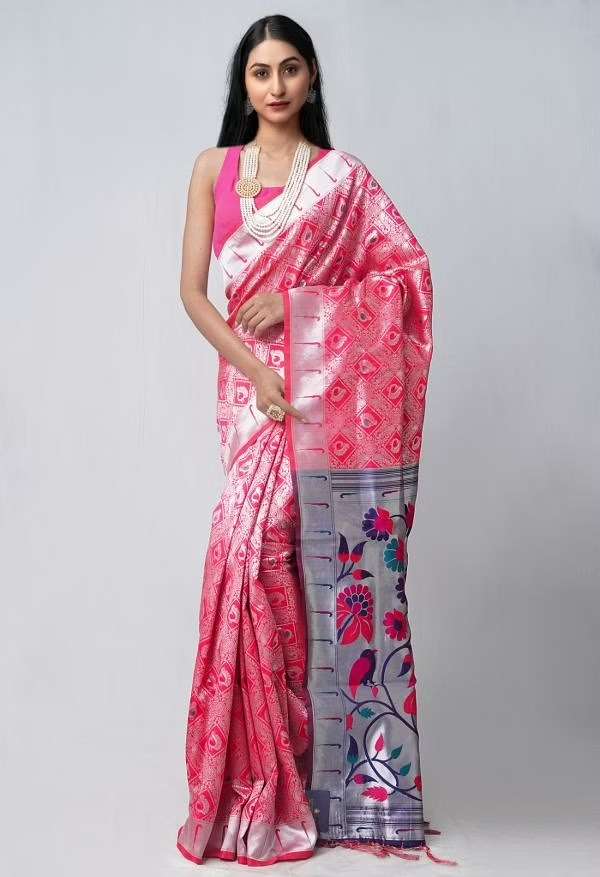 BT-54 designer pure paithani silk saree 