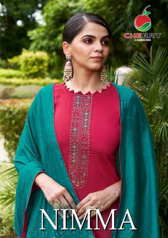 cherry nimma series 401-404 parampara silk suit