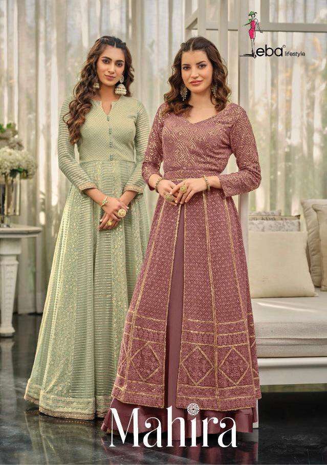 eba lifestyle mahira series 1449-1451 georgette chinon suit