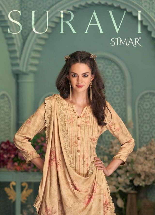 glossy suravi series 4014-4019 pure viscose muslin suit