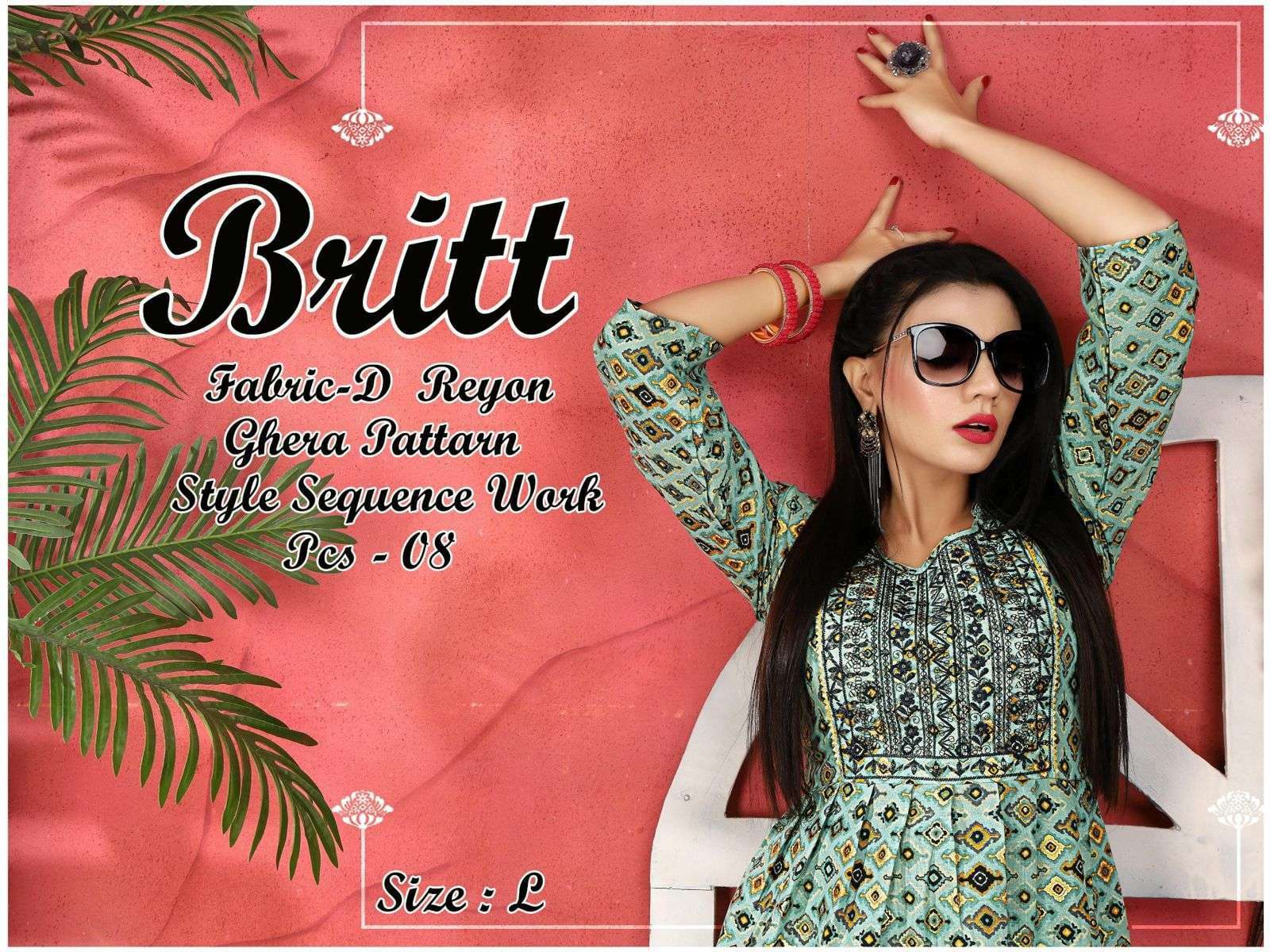 golden britt vol 1 series 1001-1008 heavy rayon kurti