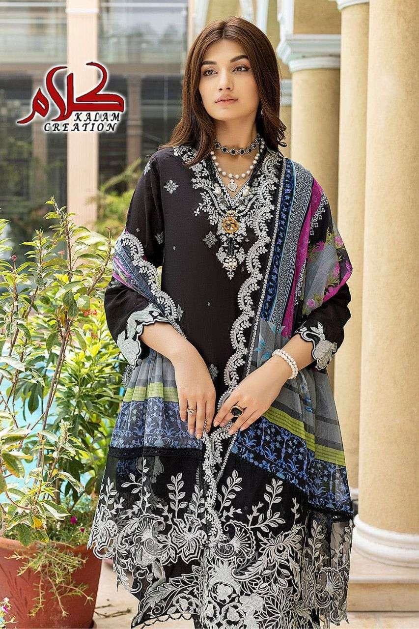 kalam creation 1112 faux Georgette with embroidery suit