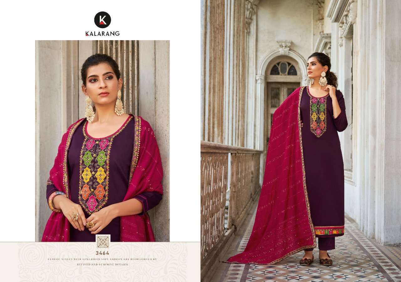 kalarang anika series 3461-3466 parampara silk suit