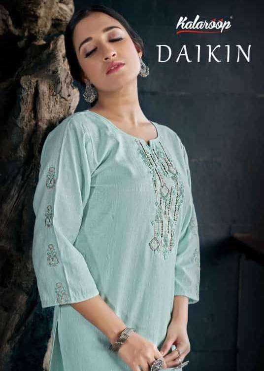 kalaroop daikin series 13405-13409 fancy fabrics kurti