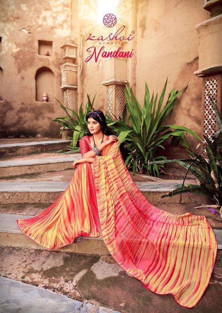 kashvi nandani series 2401-2410 chiffon saree