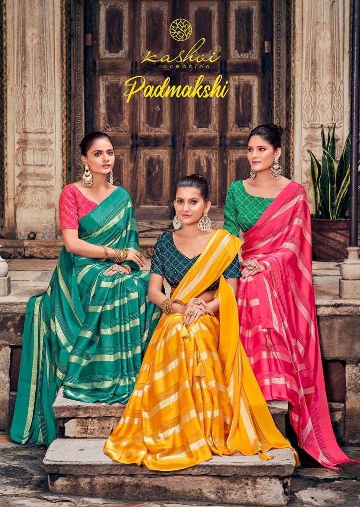 kashvi padmakshi series 2511-2520 viscose crape saree