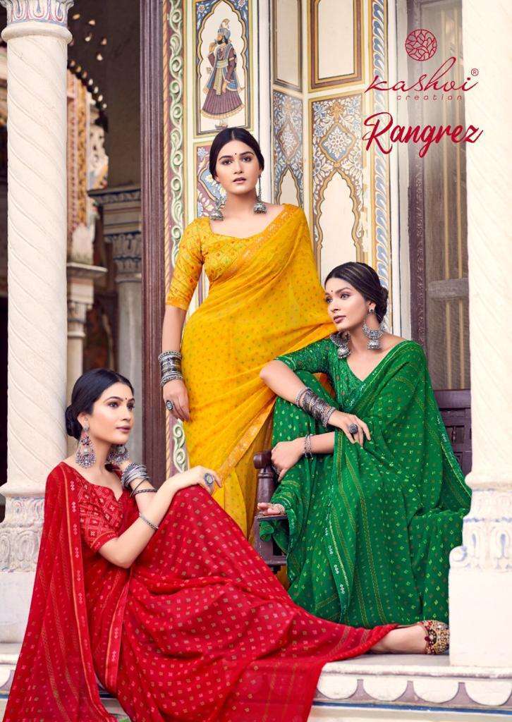 kashvi rangrez series 2301-2310 georgette saree