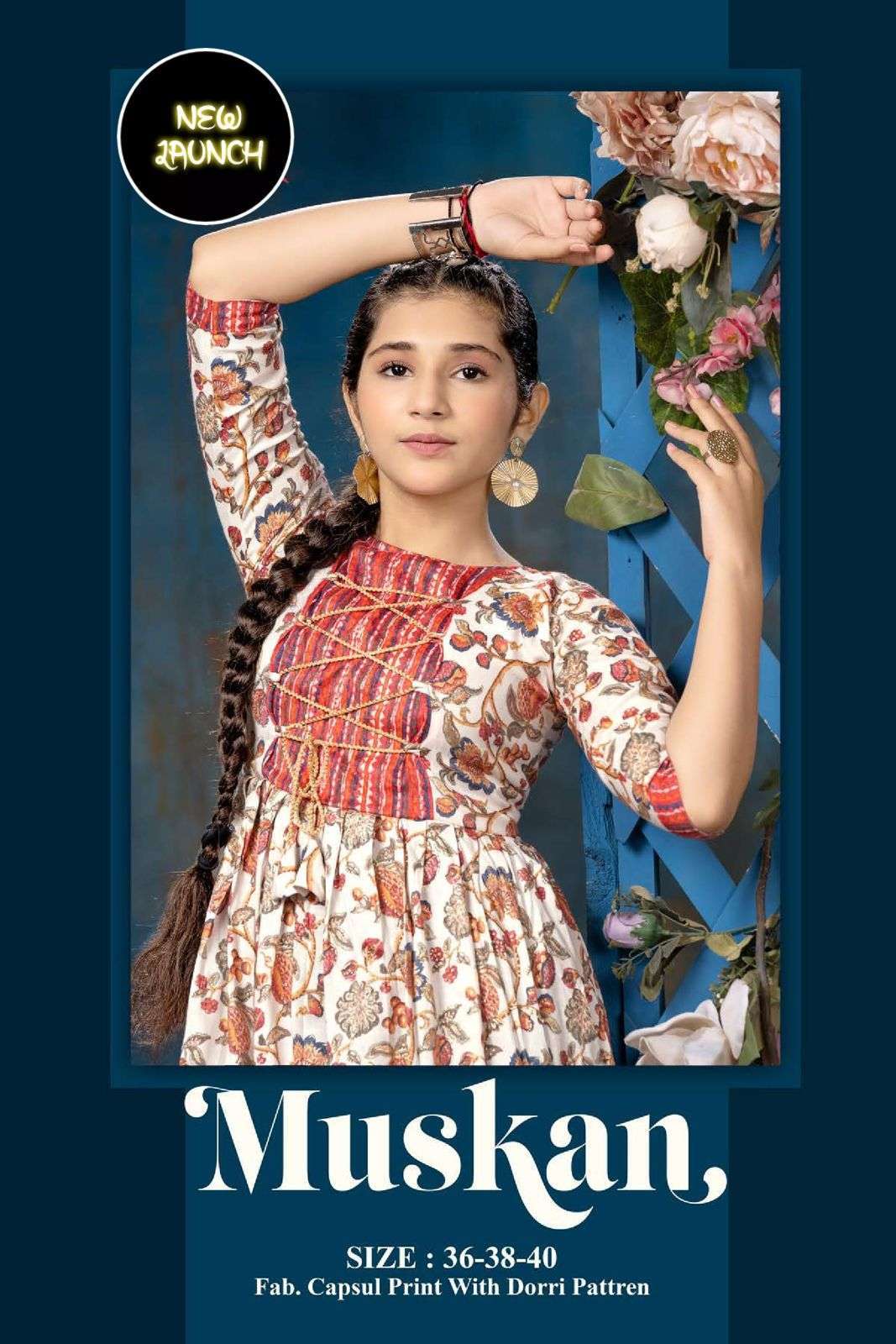 kids muskan vol 1 series 101-108 heavy capsule rayon kurti