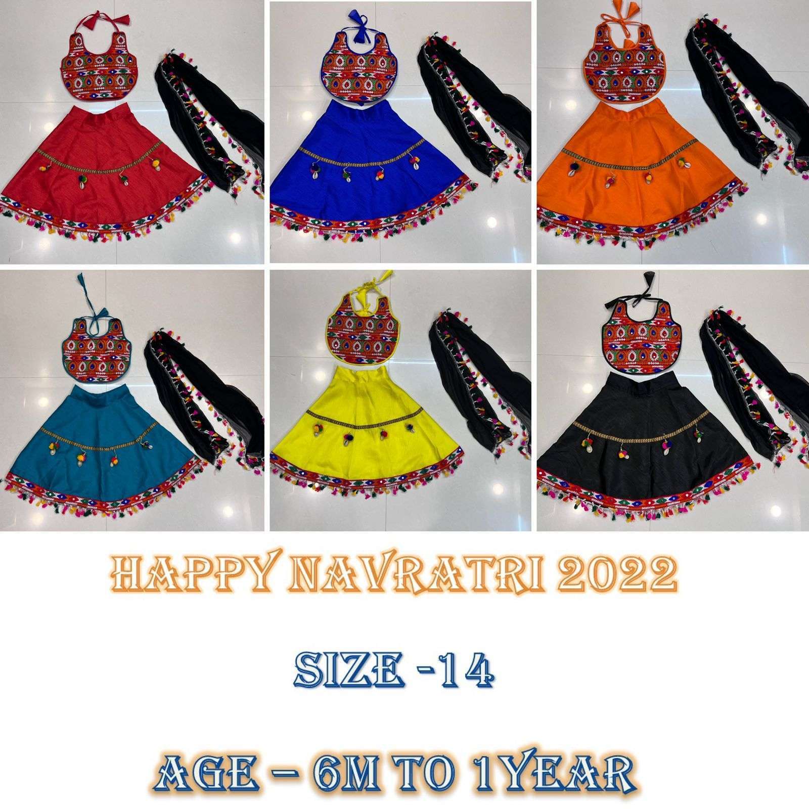 kids special art silk navratri garba lehenga