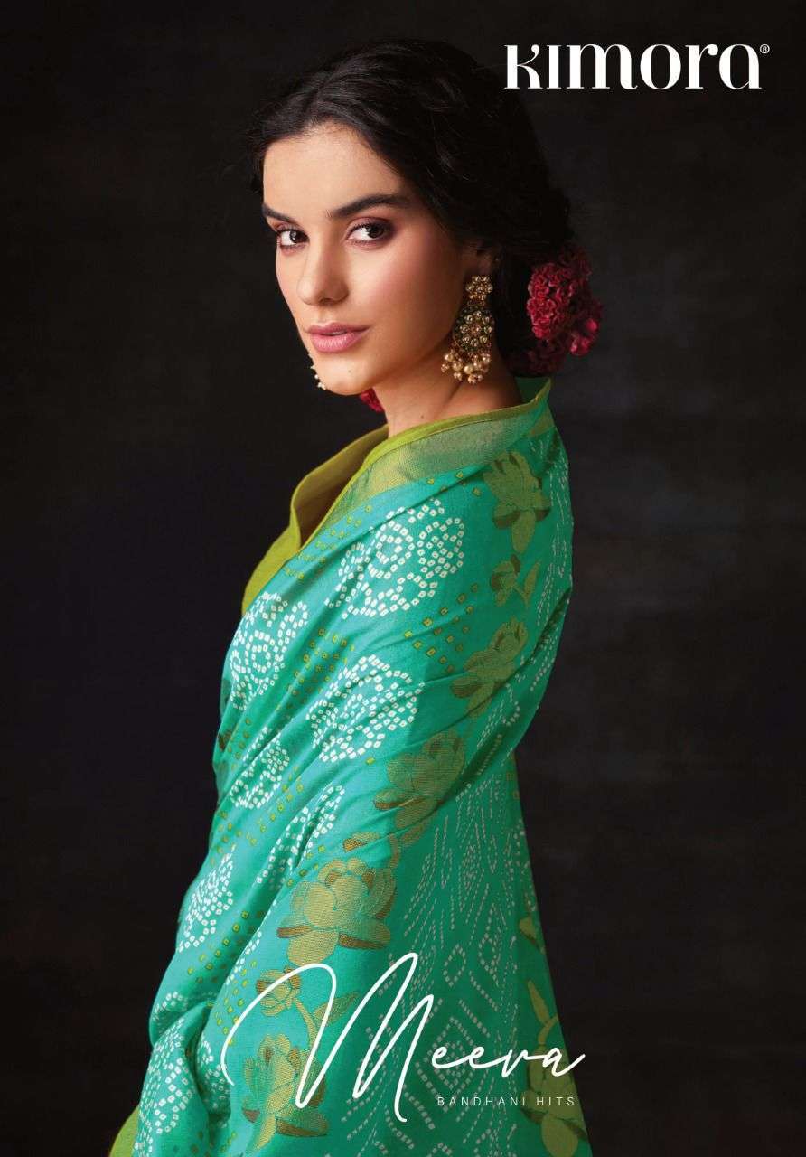 kimora meera bandhani hits series 16021-16029 embroidery saree