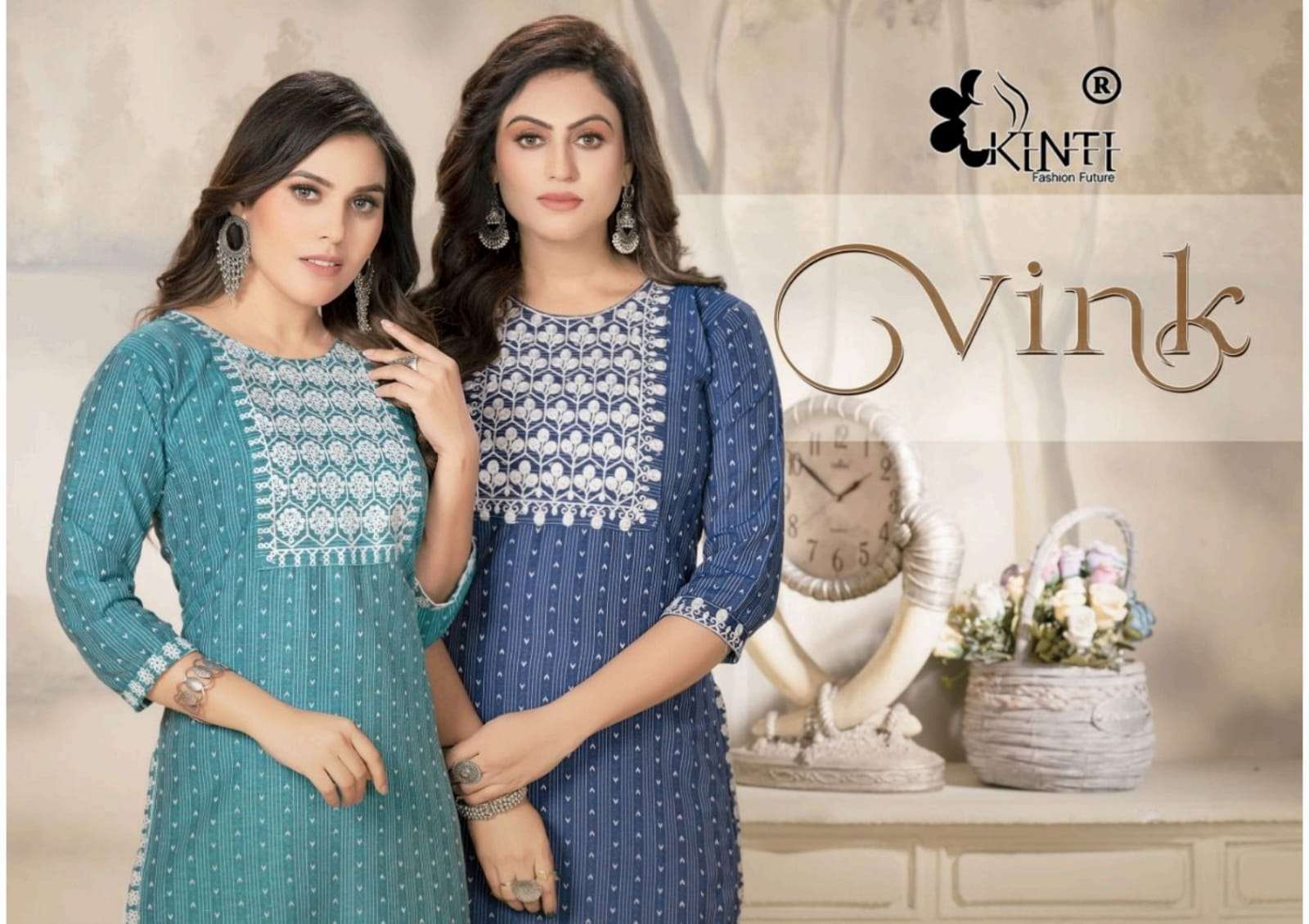 kinti vink series 101-108 handloom cotton kurti