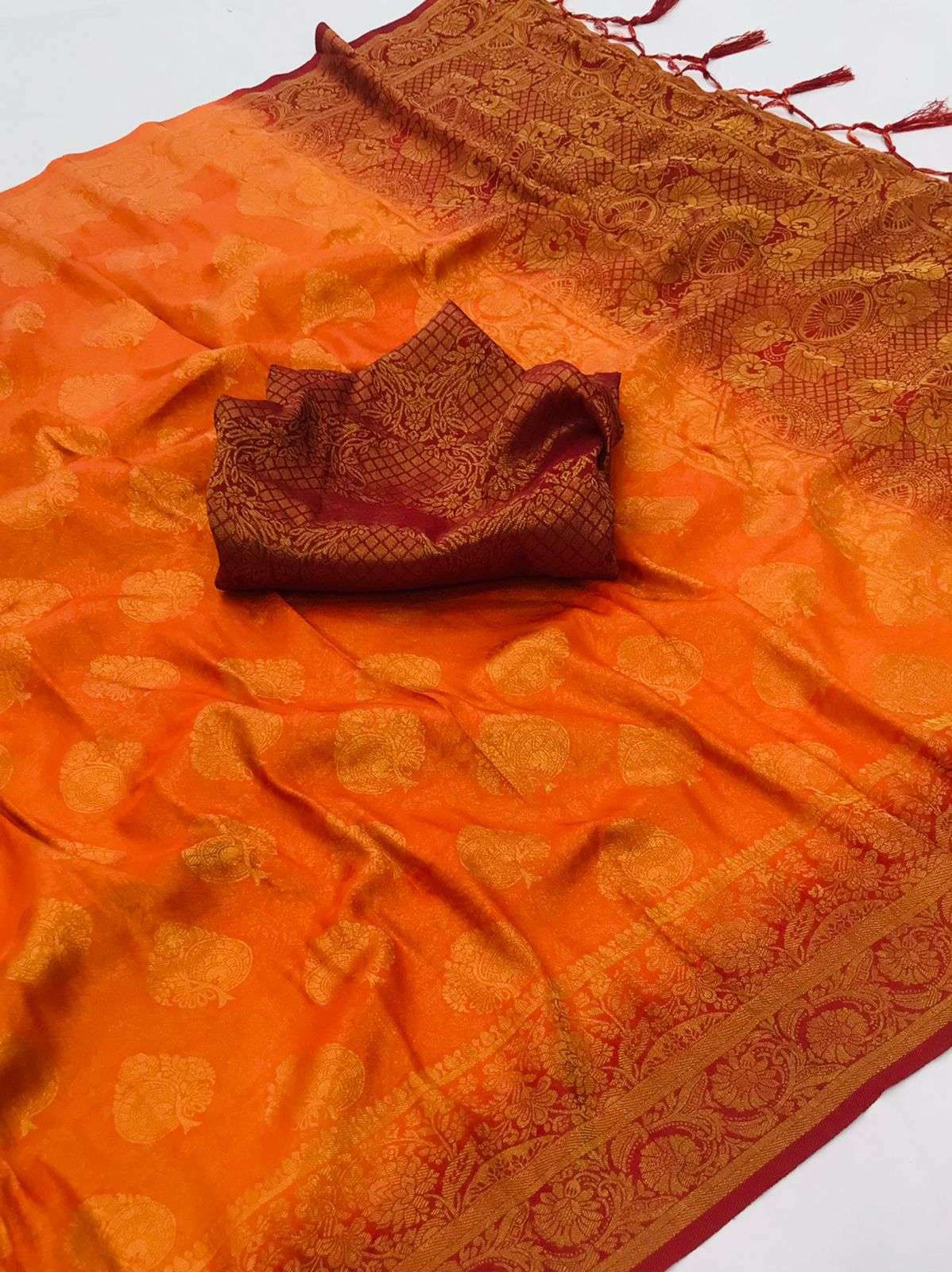 kubera pattu vol 3 Kubera Pattu Silk with 2 shade Dying saree