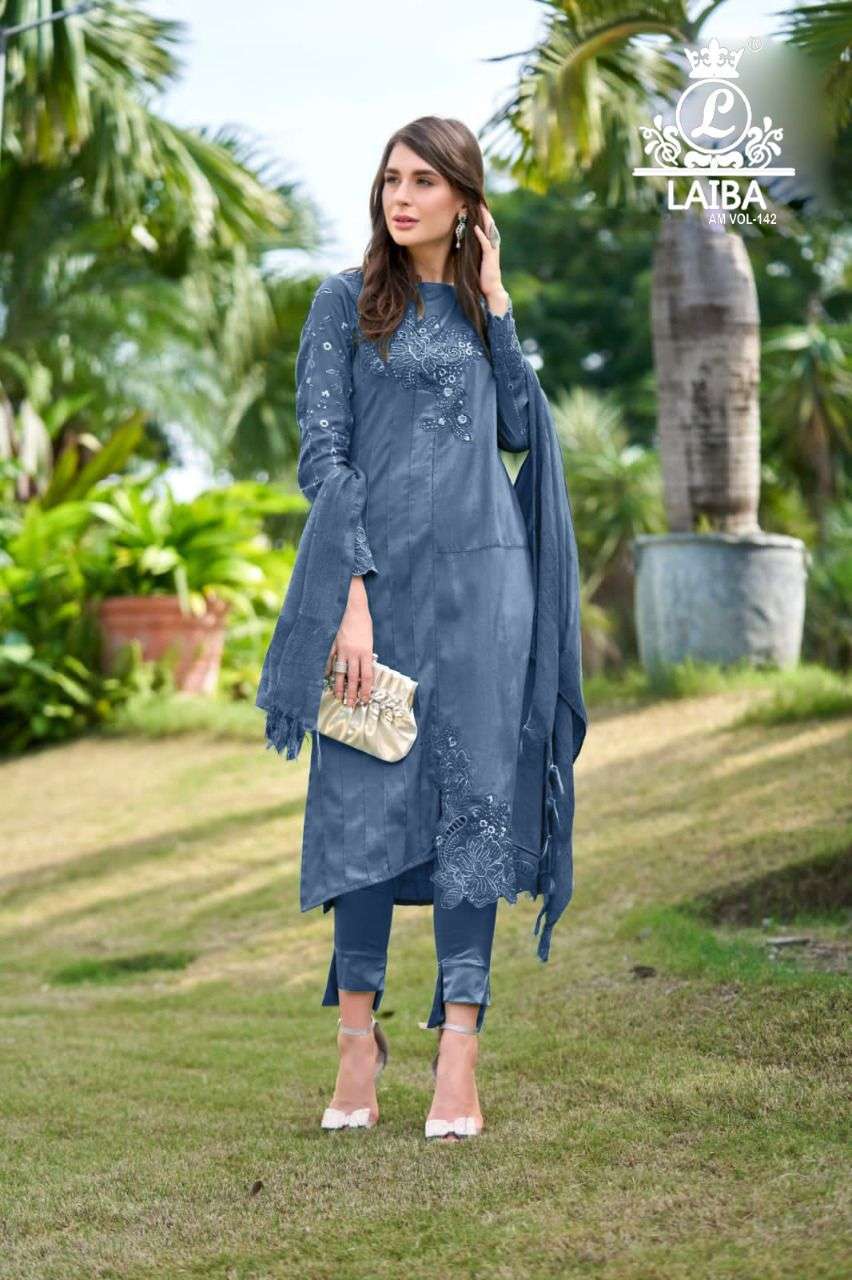 laiba am vol 142 pure cotton readymade suit