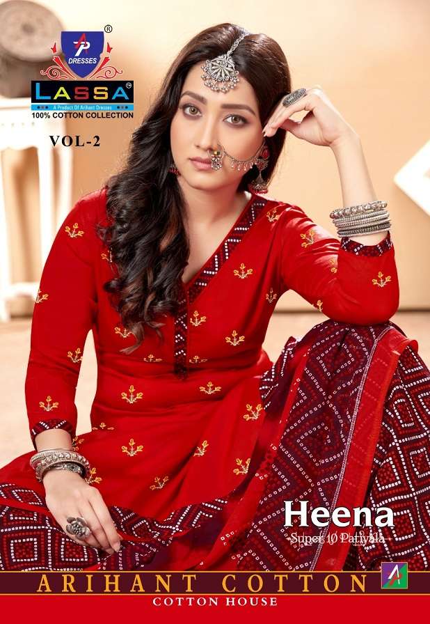 Lassa Heena Super 10 Patiyala Vol-2 series 2001-2010 pure cotton suit