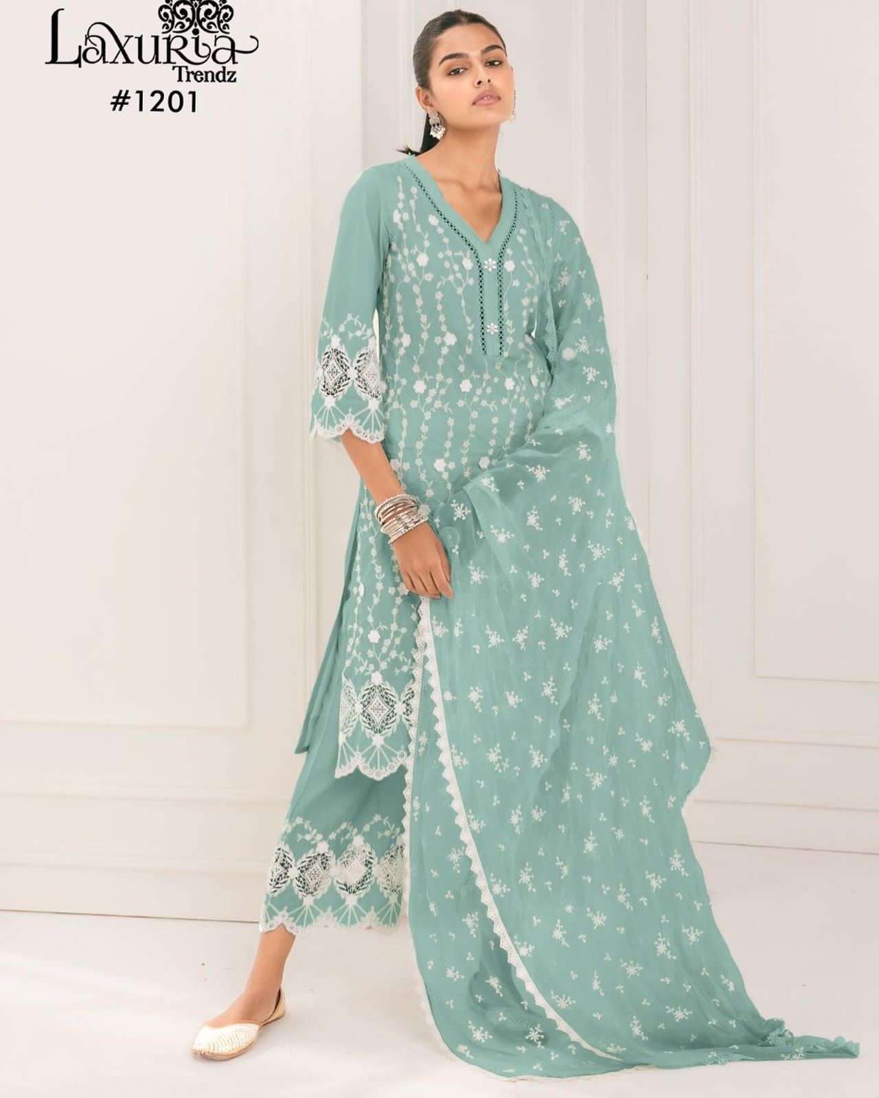 LAXURIA TRENDZ 1201 DESIGNER HEAVY FAUX GEORGETTE SUIT