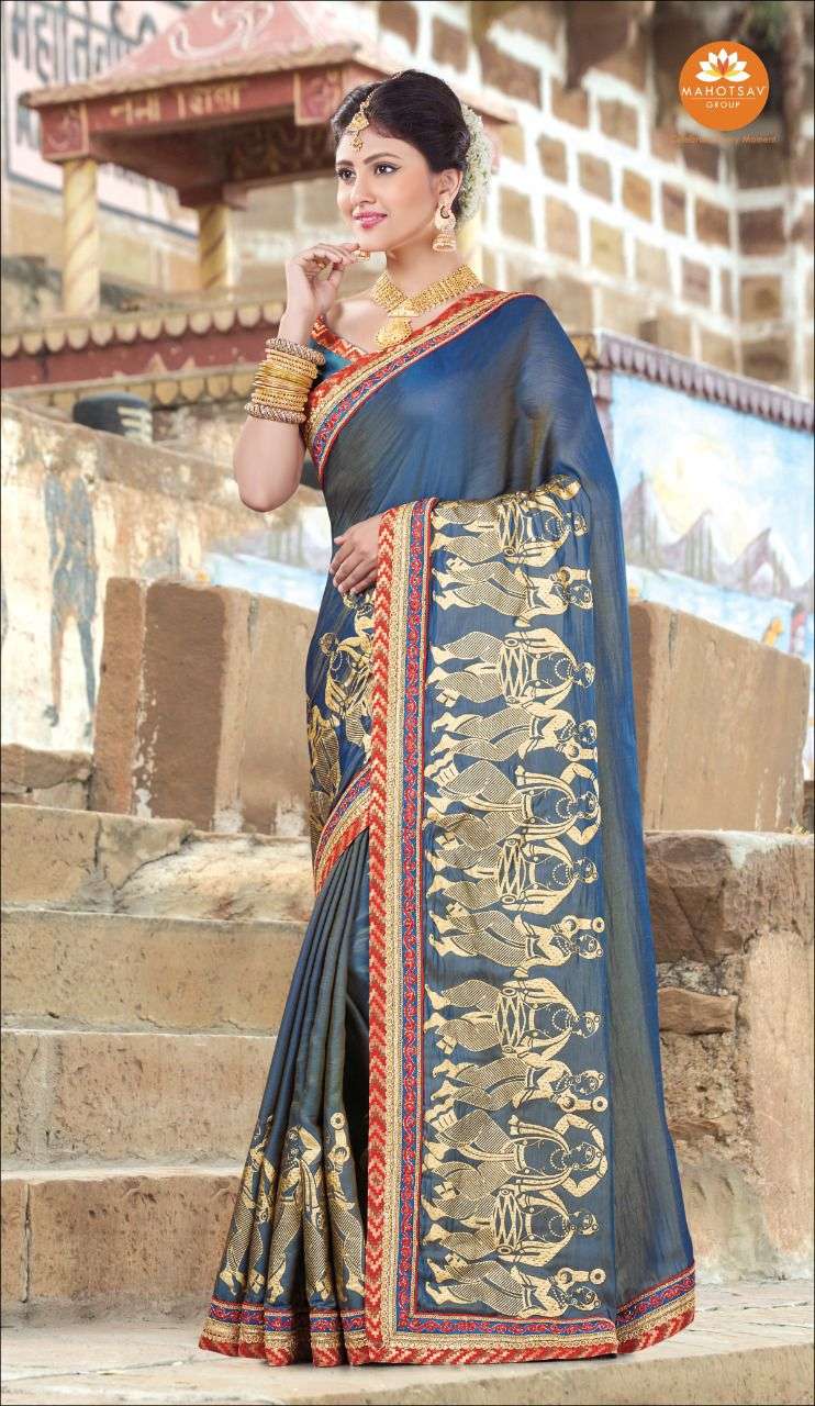 MAHOTSAV DESIGNER FANCY SILK MATERIAL SAREE