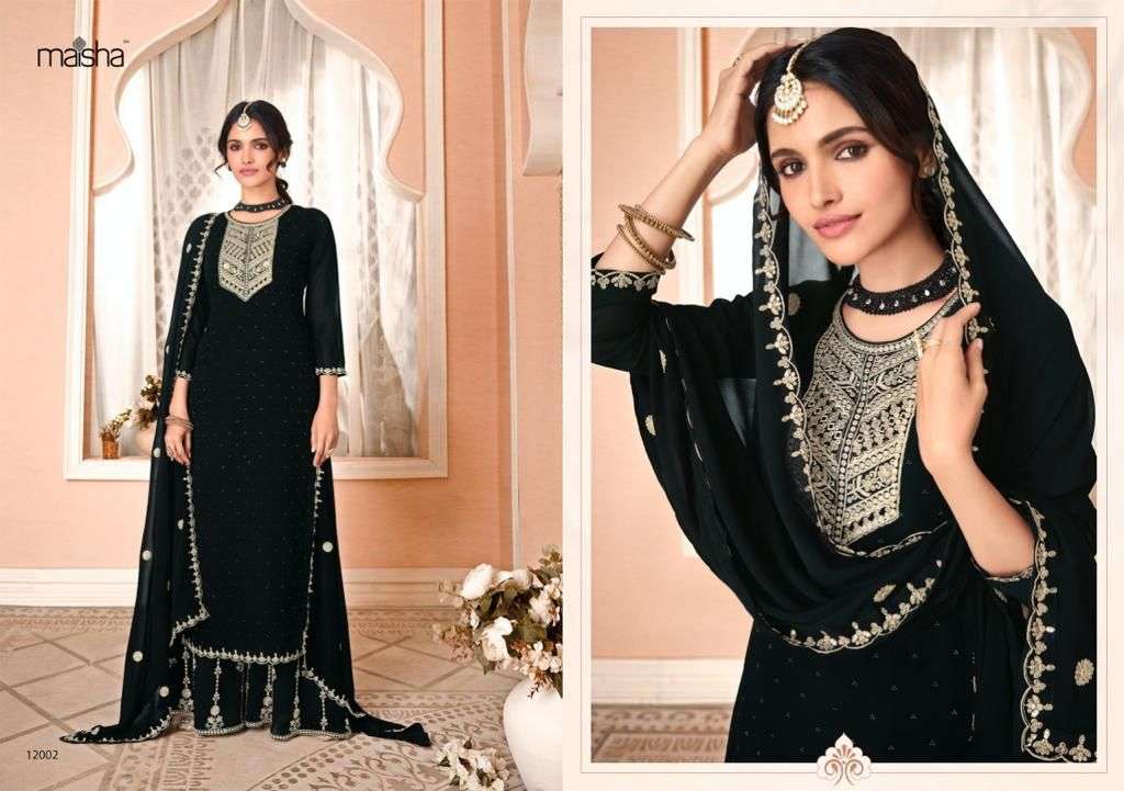 maisha nazmi series 12001-12006 pure georgette suit 