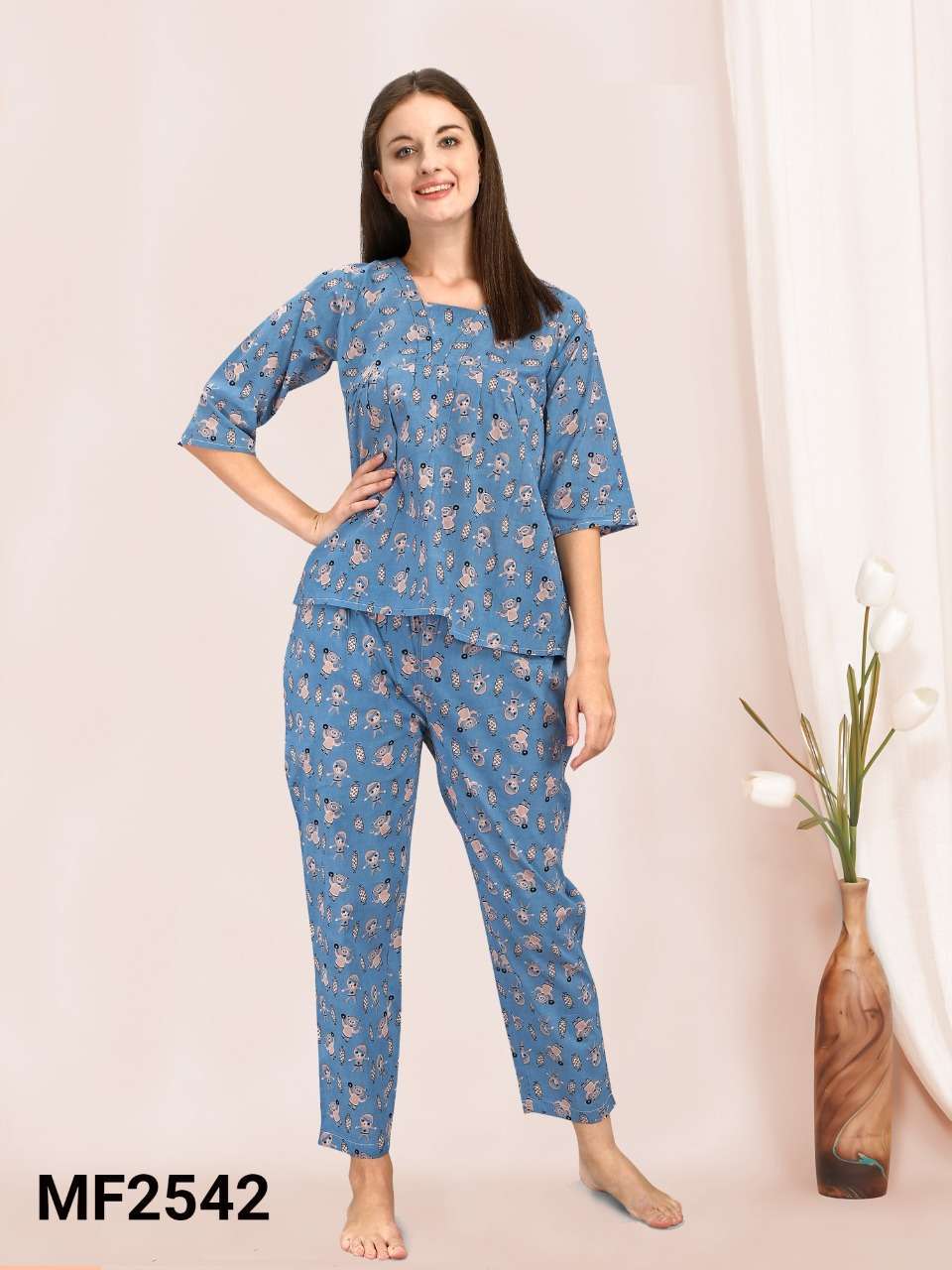 mesmora series 2522-2540 khadi night suit