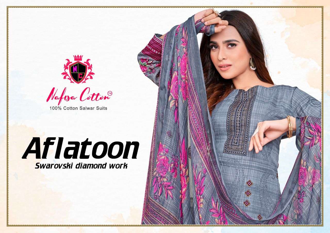 Nafisa Aflatoon Vol-1 series 1001-1010 soft cotton suit