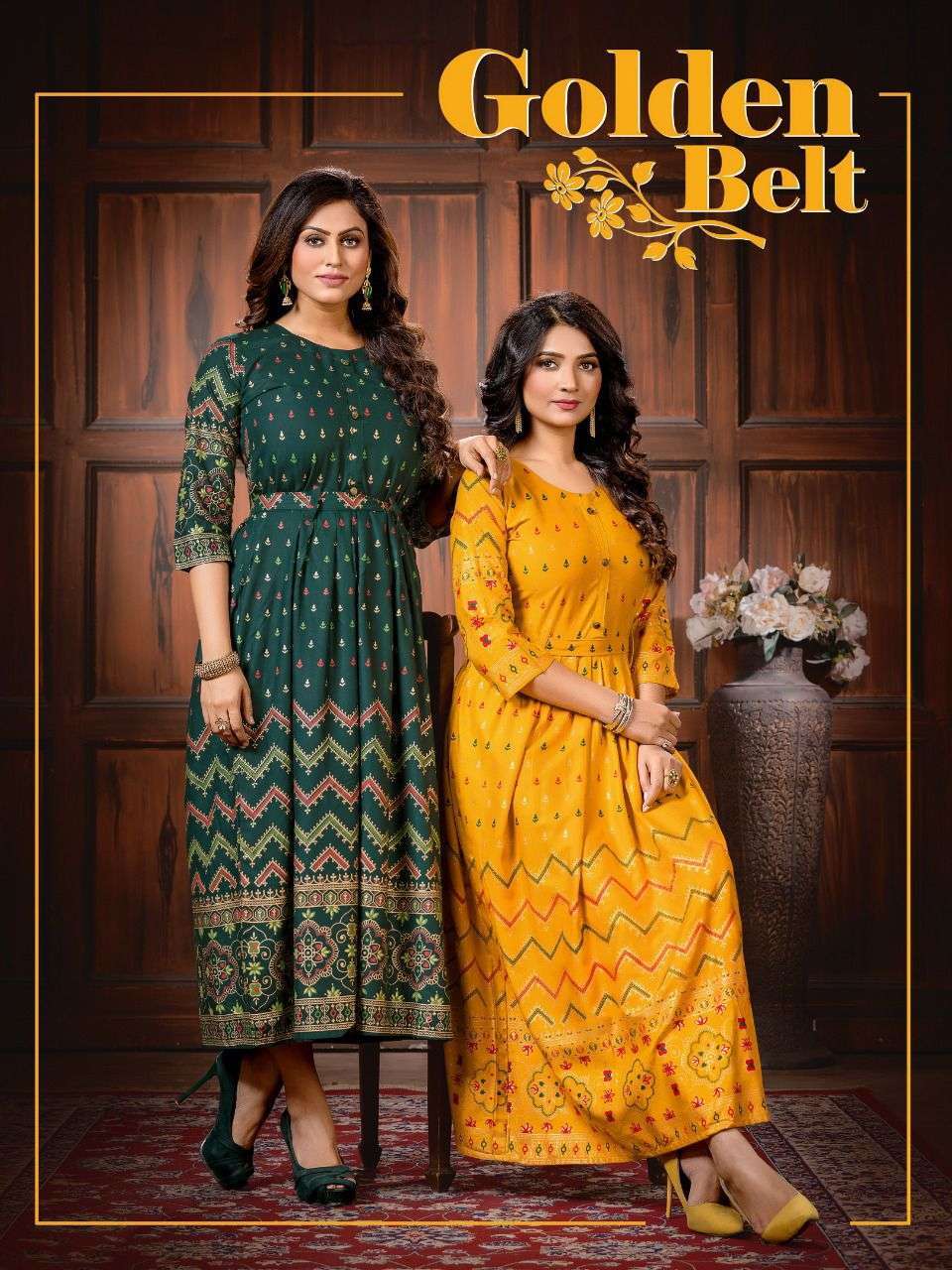 new golden belt vol 1 series 3001-3009 heavy rayon kurti