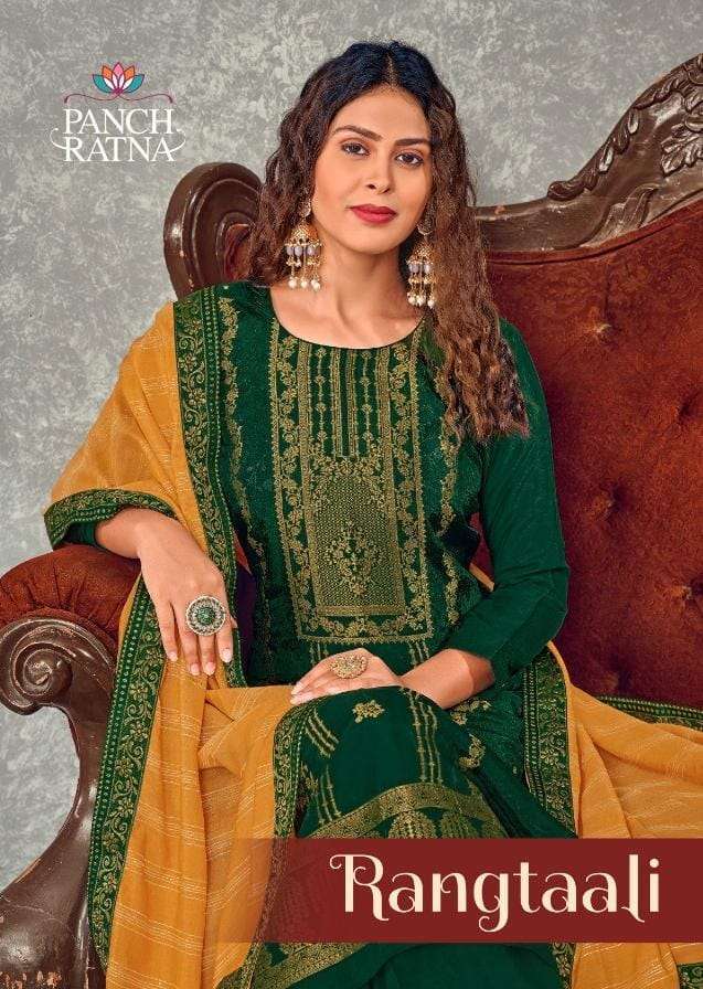 panch ratna rangtaali series 12071-12075 pure viscose suit