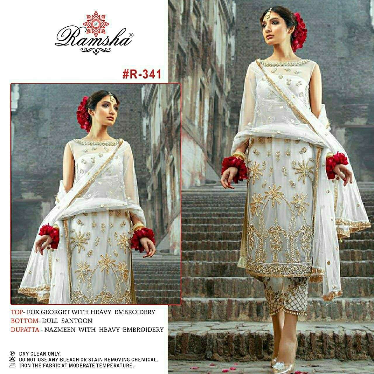 RAMSHA R-339 R-341 DESIGNER GEORGETTE SUIT 