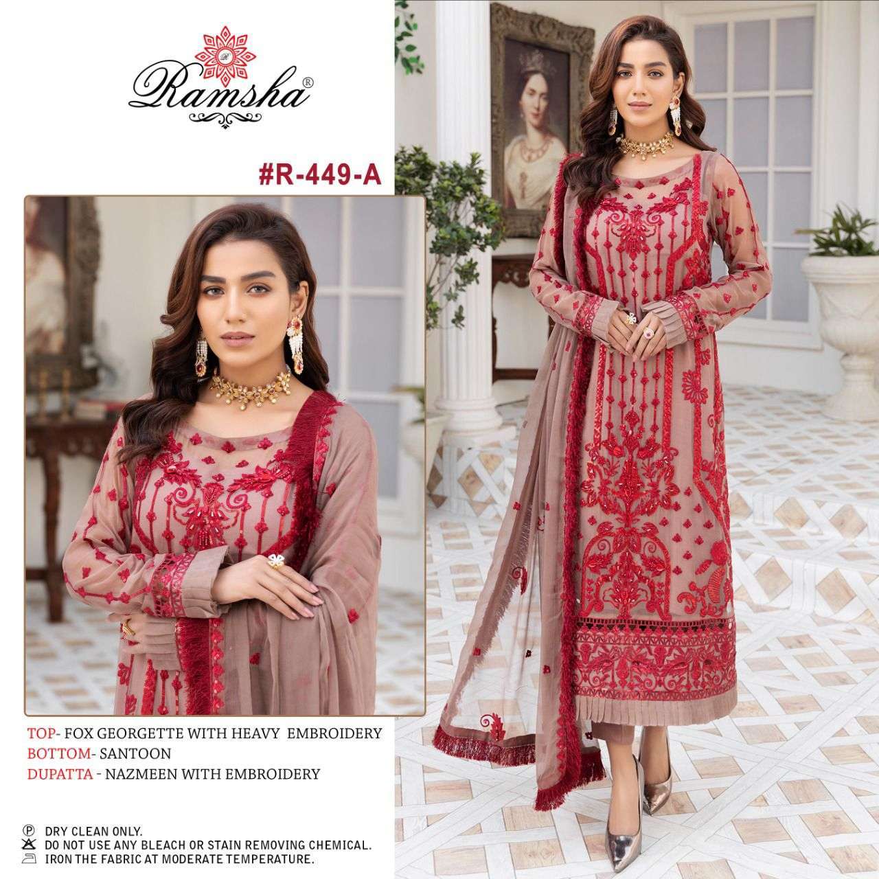 ramsha R-449 nx georgette embroidery suit