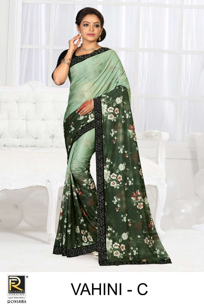 ranjna saree vahini lycra digital print saree