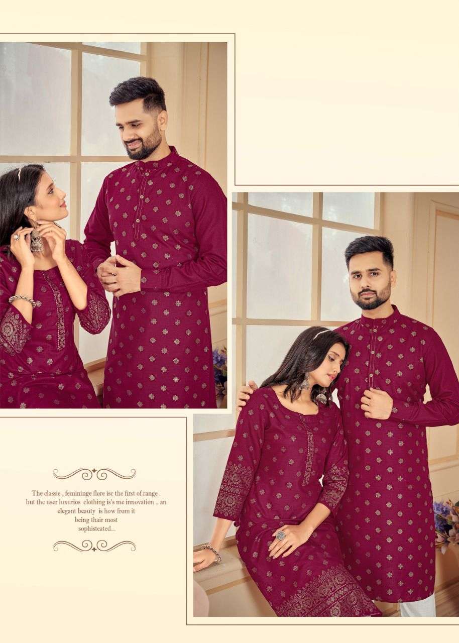 ROMANTIC COUPLE VOL-2 DESIGNER PURE COTTON KURTA 