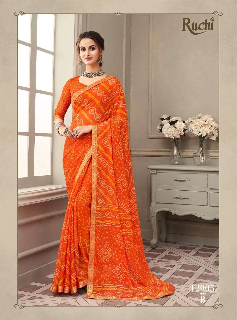 RUCHI SIMAYAA DESIGNER CHIFFON SAREE 