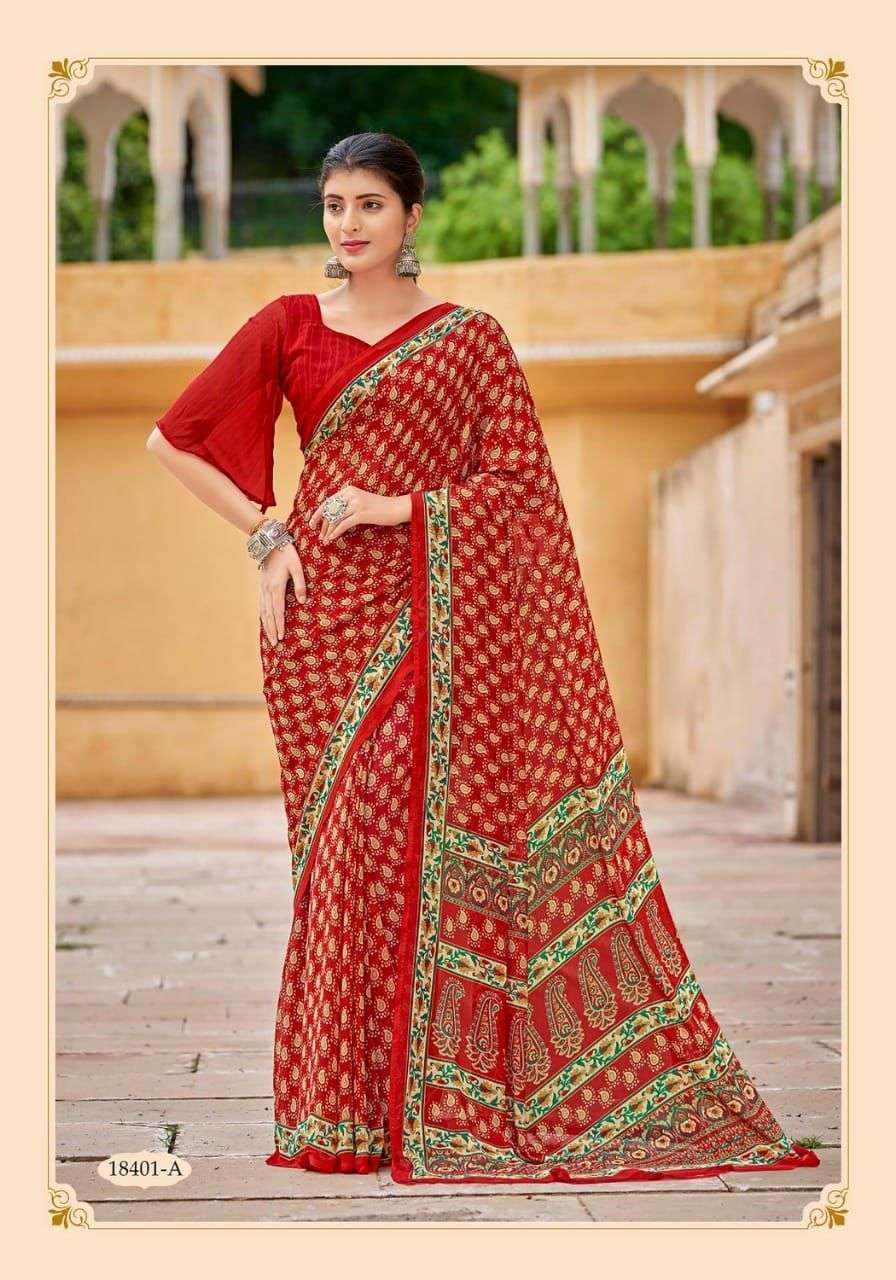 ruchi soft georgette vol 3 series 18401-18406 georgette saree