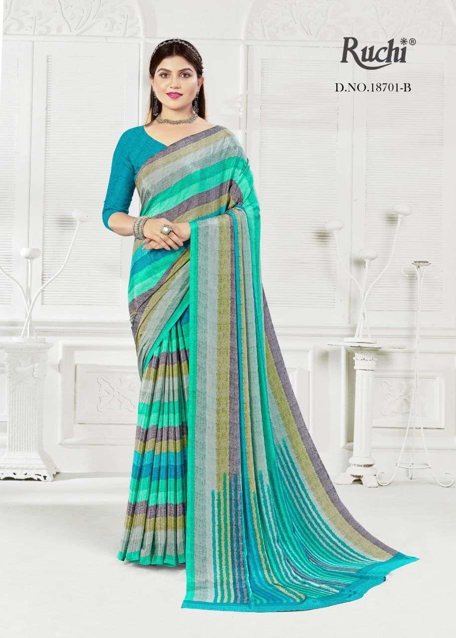 RUCHI VIVANTA SILK DESIGNER SILK CRAPE SAREE 