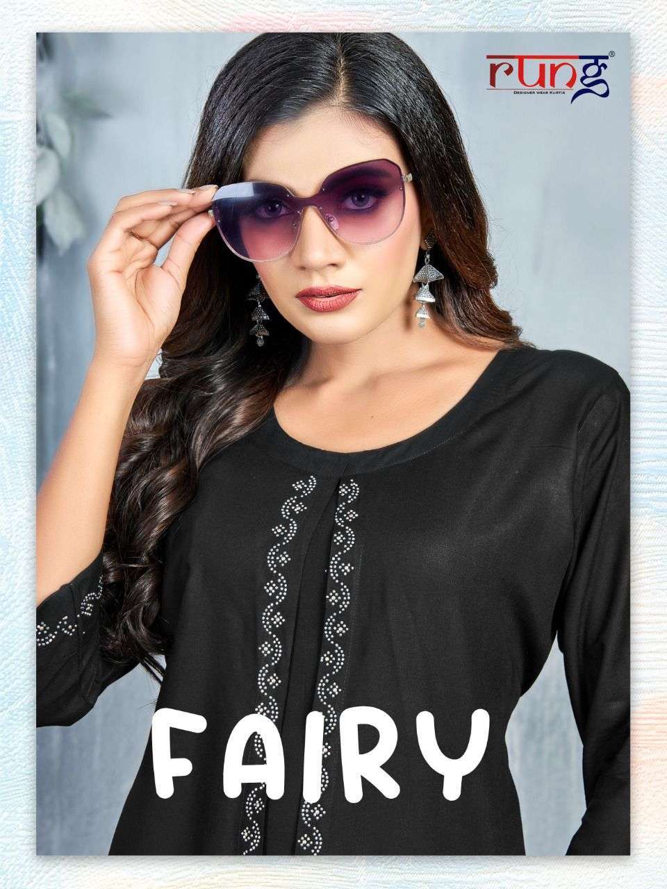 rung fairy series 1001-1008 heavy rayon kurti