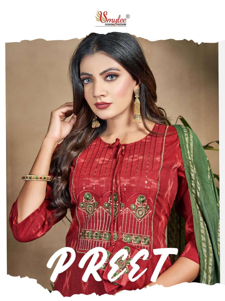 rung preet series 01-08 heavy ikkat rayon print kurti with dupatta 