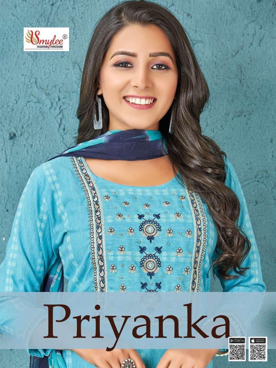 rung priyanka series 1001-1008 bombay rayon kurti with dupatta