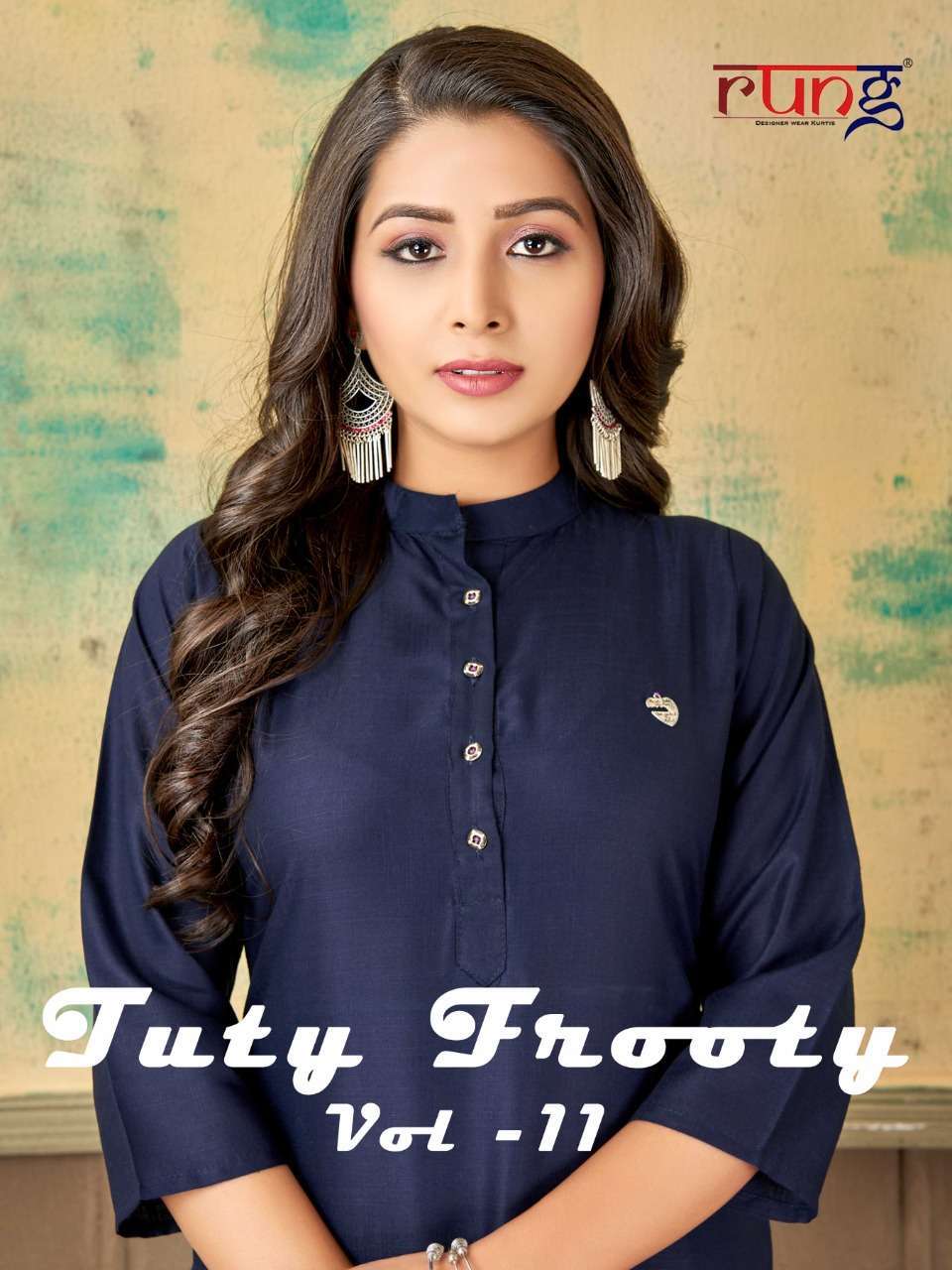 rung tuty frooty vol 11 series 1001-1010 heavy rayon kurti 