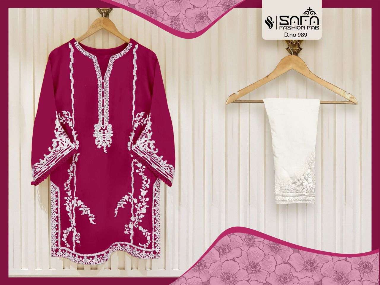 safa fashion sf-989 Pure georgette Embroidered kurti