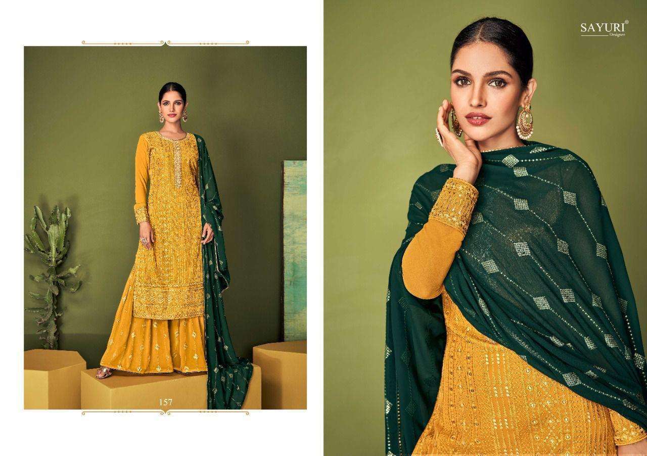 sayuri designer colors series 156-158 real georgette suit
