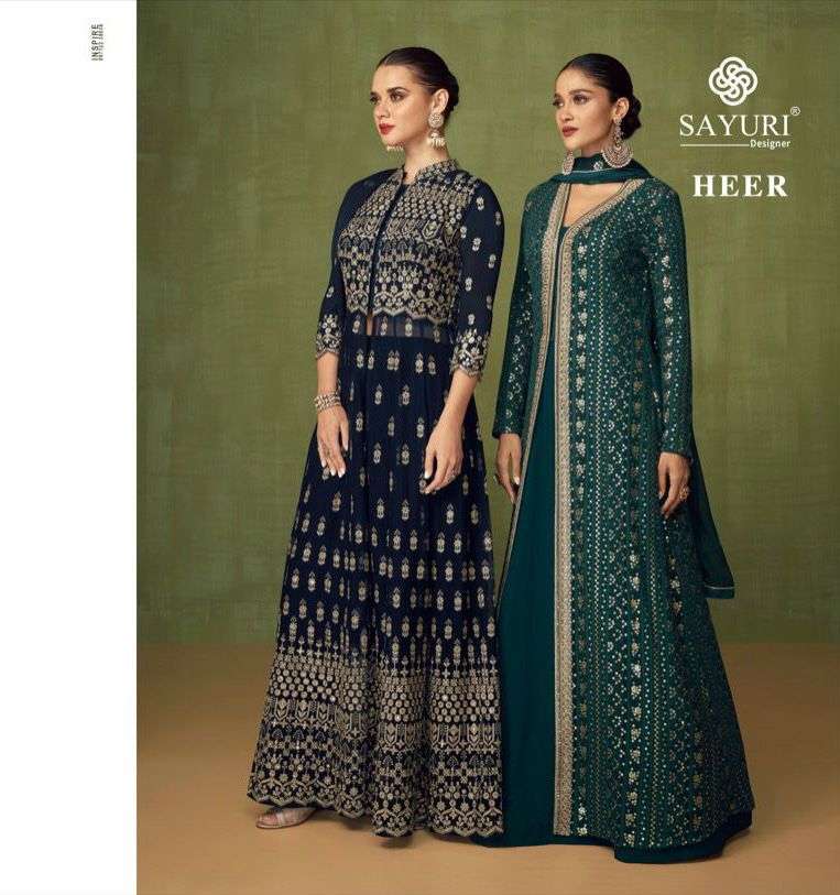 sayuri heer series 5196-5199 real georgette suit