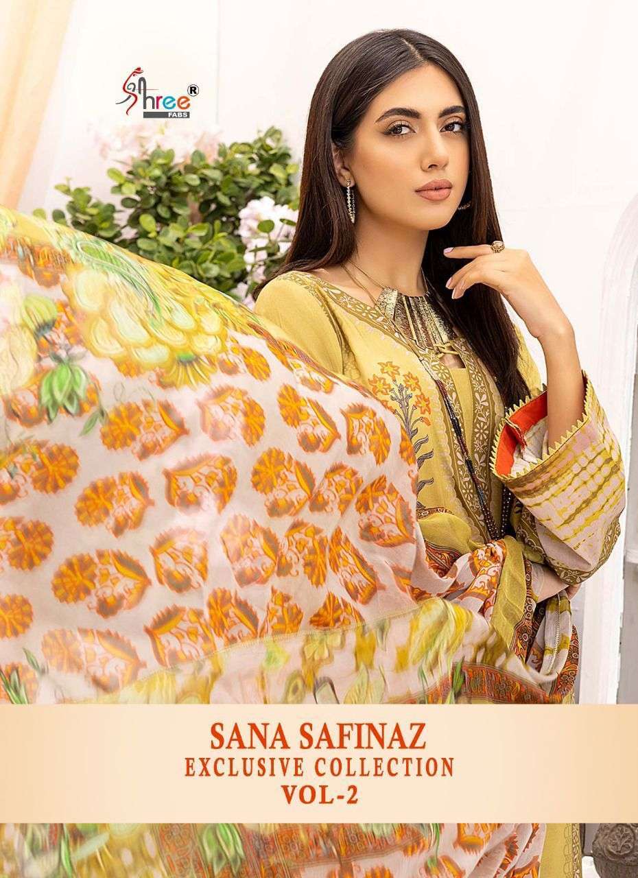 shree fab sana safinaz exclusive collection vol 2 series 2337-2342 pure cotton suit