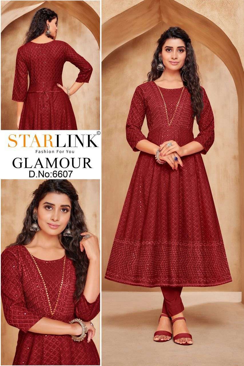 starlink glamour series 6601-6612 rayon kurti