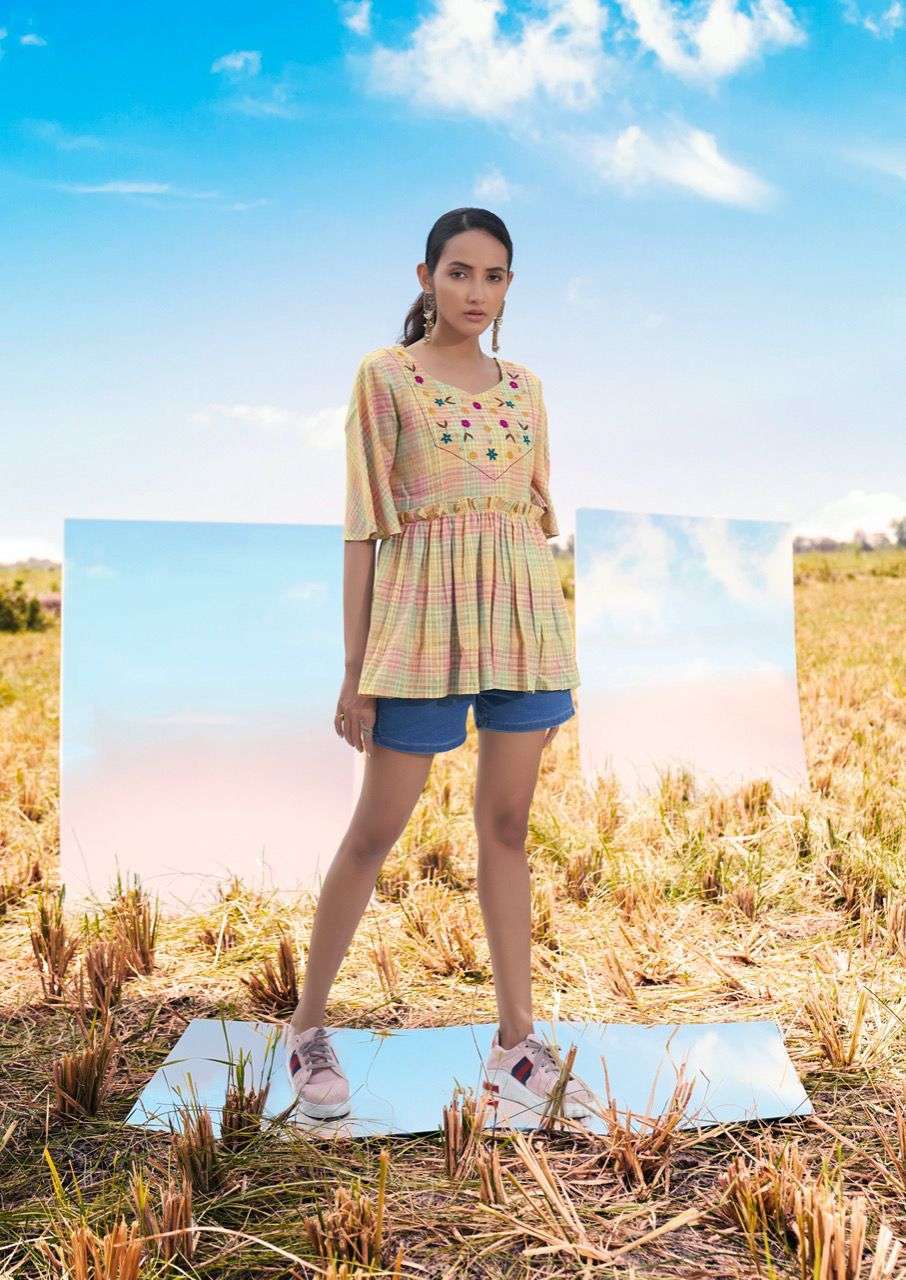 the conch coaster vol 2 series 201-205 top dyed weaving check kurti 