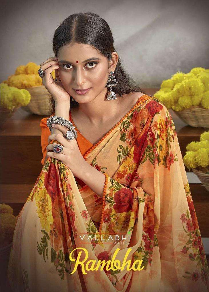 vallabhi rambha series 33085-33092 weightless print saree