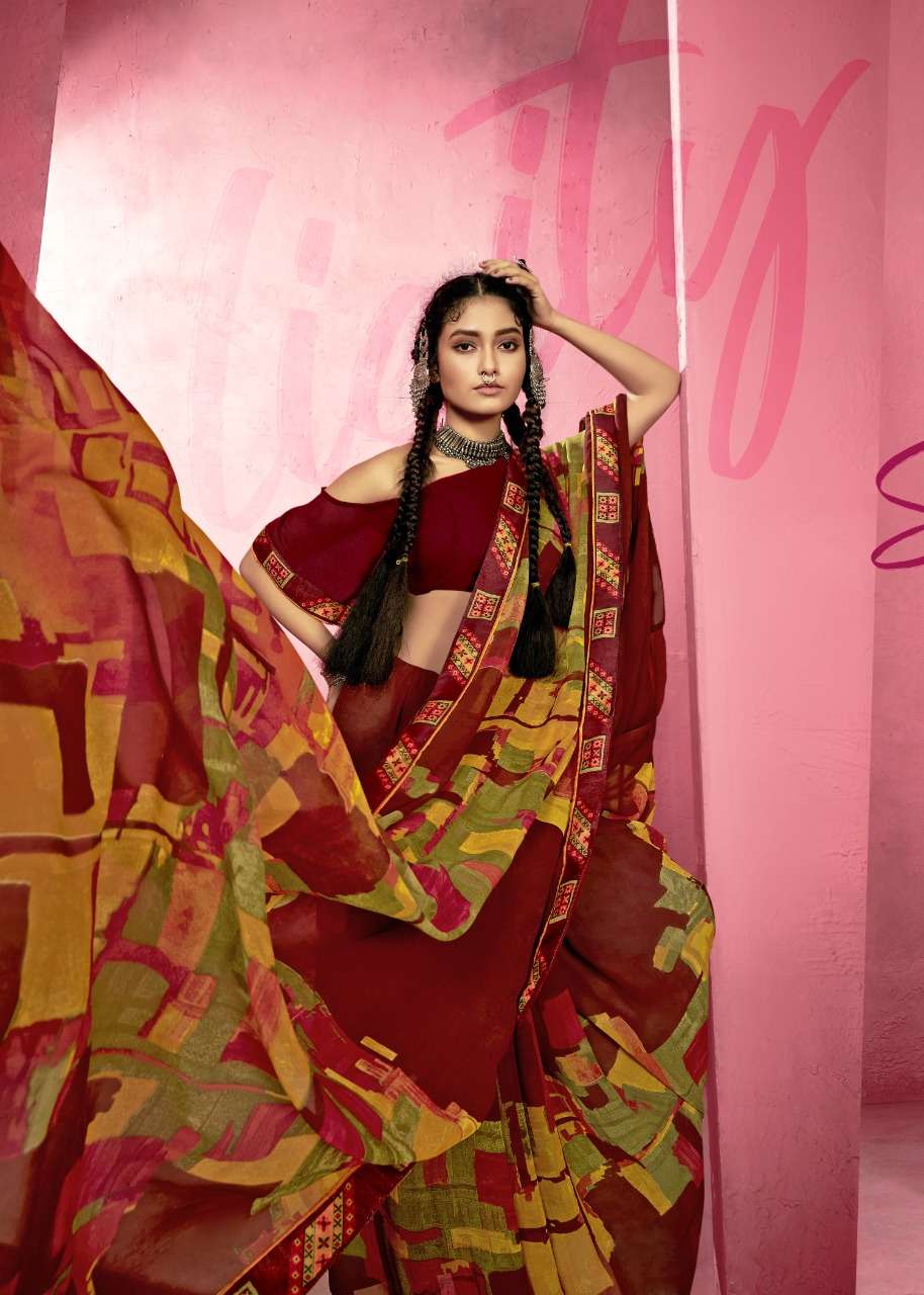 vallabhi sonmarg series 13371-13376 georgette print saree