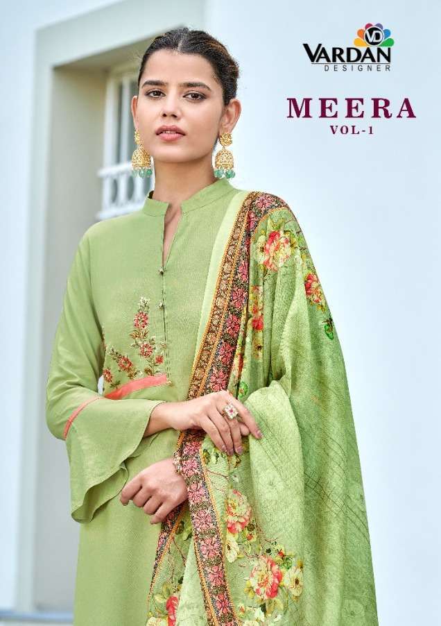 vardan designer meera vol 1 series 19011-19013 14 kg rayon suit 