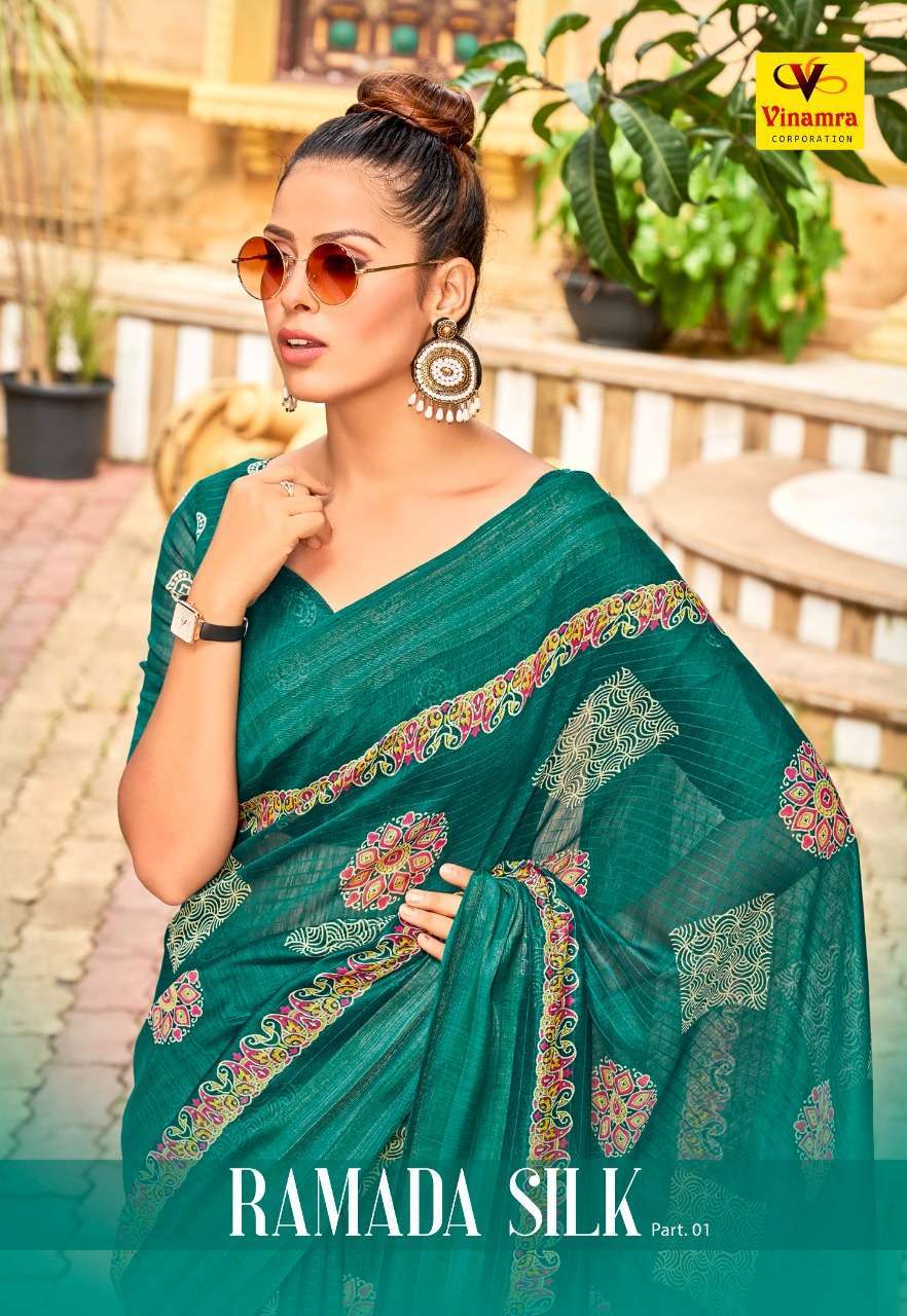 vinamra ramdha silk vol 1 series 1101-1108 cotton saree