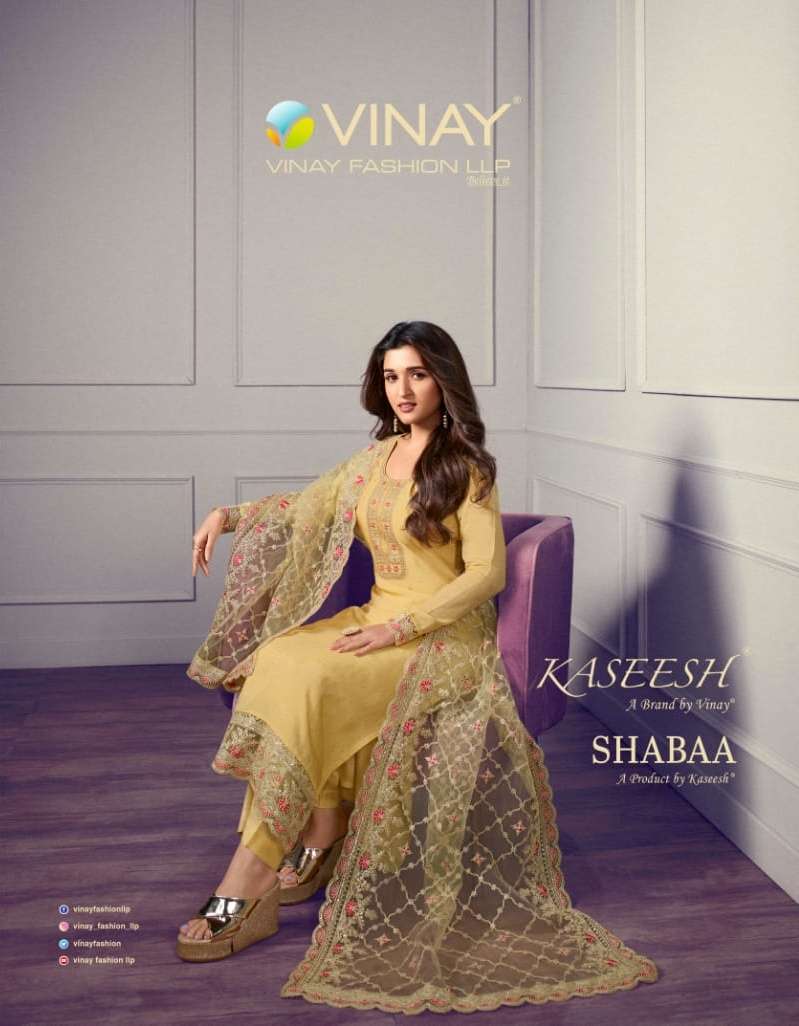 vinay fashion shabaa series 60721-60727 dola embroidered suit