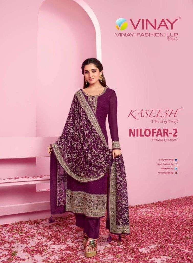 vinay kaseesh nilofar-2 series 60901-90907 heavy silk suit 